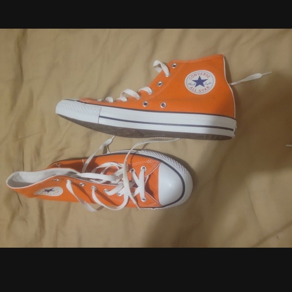 Converse Men's Orange High-Top Sneakers - Picture 1 of 3
